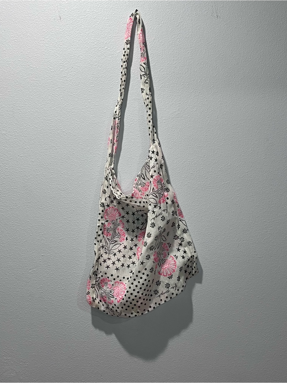 Free People Pink Floral & Star Print Shoulder Bag - Picture 1 of 1